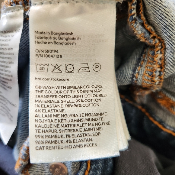 H&M 99% Cotton Maternity Jeans Medium - Picture 8 of 9